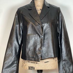 Purchased New, Never Worn, BUCKET LIST Faux Leather Black Jacket Size Medium